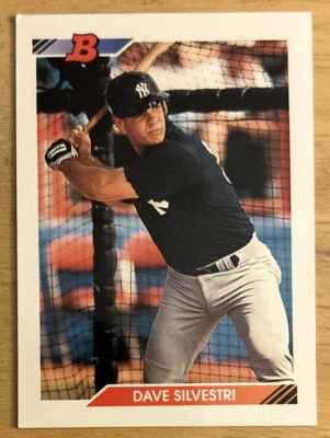 1992 年 Bowman Dave Silvestri 新秀卡 RC #87 洋基队游击队状况极佳 O/C & Corners — 第 1/2 张图片