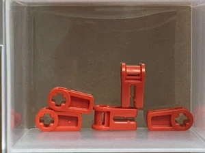 LEGO Parts - Red Technic, Axle and Wire Connector - No 49283 - QTY 5 - Picture 1 of 1