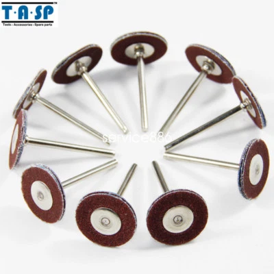 3.2mm 1/8" Shank Polishing Wheels Abrasive Sanding Paper, 10PC for Woodworking - Image 1 of 3