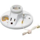 288Cc18 Lampholder With Outlet  White