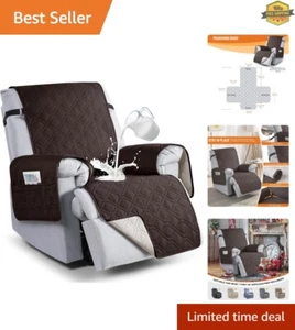 Elegant Waterproof Recliner Chair Cover - Anti-Slip Design for Pets, Chocolate - Picture 1 of 8