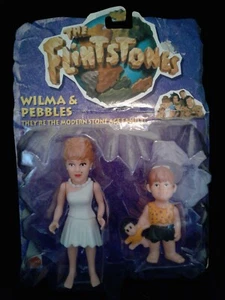 Vintage 1993 Mattel The Flintstones Wilma & Pebbles Figurines - Picture 1 of 2