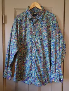 Vintage Cremieux Men's Paisley Long Sleeve Cotton Shirt, Size XXL, Hardly Worn - Picture 1 of 5
