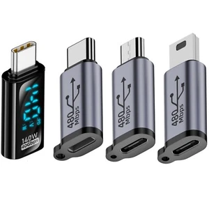 USB Type C/Micro USB/Mini USB interconversion Charger Adapter Charging Converter - Picture 1 of 23