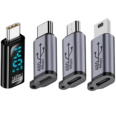 USB Type C/Micro USB/Mini USB interconversion Charger Adapter Charging Converter - Image 1 of 4