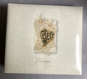 Hallmark Wedding Photo Album Cover with Heart White Rosebuds Holds 152 Photos - Picture 1 of 11