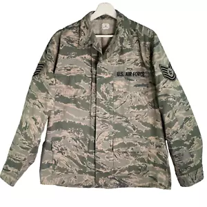 US AIR FORCE Jacket Coat Size 40 R Digital Camo Military Issued Staff Sergeant - Picture 1 of 13
