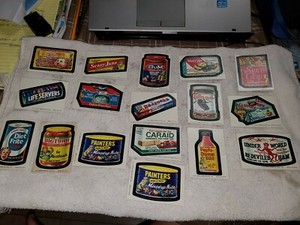 1974 Series 10 Wacky Packages 17 of Original Set (all stickers on backing)