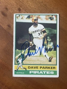 Dave Parker Signed 1976 Topps Card #185 Signed In Person - Picture 1 of 2