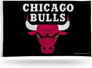 Chicago Bulls Premium 3x5 Feet Flag Banner, Logo Design, Metal Grommets,... - Picture 1 of 1