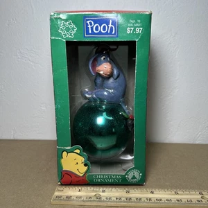 Winnie The Pooh Collection Xmas Ornament Eeyore Atop A Round Ornament 1999 - Bild 1 von 10