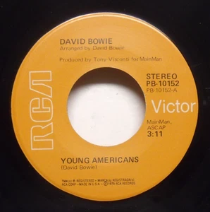 David Bowie - Young Americans - 1975 Pop 45 - Picture 1 of 2