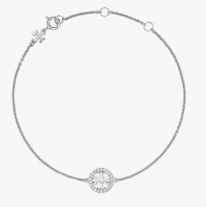 ✺✺ Tory Burch Silver MILLER PAVÉ CHAIN BRACELET ✺✺ - Picture 1 of 3