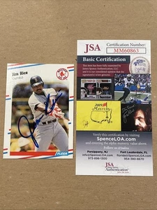 Vintage Baseball Autographed Signed Card JSA Authentic Jim Rice - Picture 1 of 2
