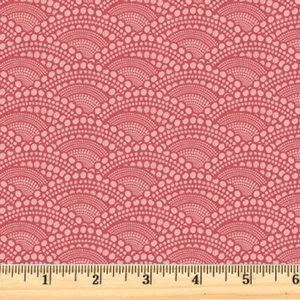 Chicken Scratch Red Scallops Dotty Cotton Fabric Sale 5727 R Fabric by half yd - Bild 1 von 2