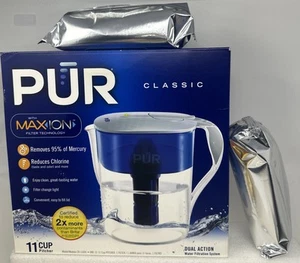 PUR 11 Cup Water Filter Jug Clear Maxion New Sealed W/ 1 Filter Plus 2 Extra! - Picture 1 of 9