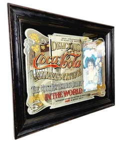 Vintage Coca-Cola 1890's Hilda Clark Soda Pop Fashion Advertisement Mirror - Picture 1 of 8
