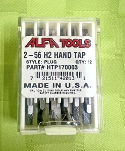 NEW ALFA Tools HTP170003 2-56 HSS ALFA USA HAND TAP-PLUG 12/pack FAST FREE SHIP - Picture 1 of 10