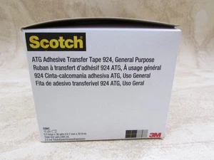 11 ROLLS, 3M Scotch 924 ATG Premium Adhesive Transfer Tape, 1/2" x 36 yd - Picture 1 of 4