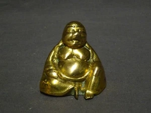 Vintage gegossene Messingfigur eines sitzenden Buddha - 133g - 2" - Bild 1 von 6