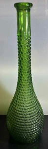 Vintage grüne Empoli Dekanter Genie Flasche Rautenmuster 39 cm / 15 Zoll (2) - Bild 1 von 9