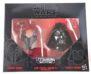 Cascos Star Wars Titanium Series 08 SABINE WREN & DARTH VADER * MISB * - Imagen 1 de 6