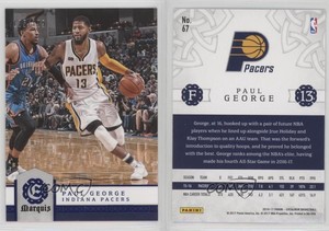 2016-17 Panini Excalibur Marquis /199 Paul George #67