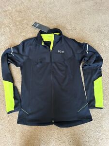 GORE WEAR Men's Medium Slim  Black/  Yellow Thermo Cycling Jacket Gore