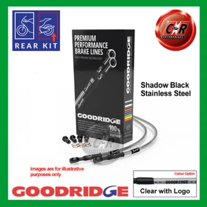 Per SUZUKI GS650GX KATANA 1981 Tubo RrBrk Goodridge BLK SS Print SU0651-1RCBK-CG - Foto 1 di 5