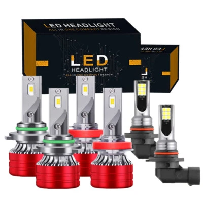 For Ram 4500 2011-2012 Front LED Headlight Hi/Lo +Fog Light Bulbs Kit — 第 1/4 张图片