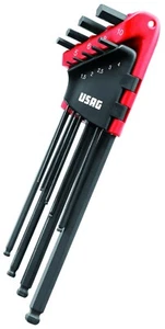 kit 9 brugole extra lunghe a testa sferica - USAG 280 XLTS/S9 - Imagen 1 de 3