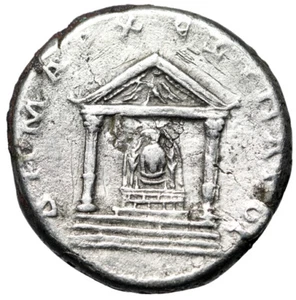 Trajan AR Tetradrachme ""Distyle-Tempel, Statue im Inneren"" Bostra - Bild 1 von 5