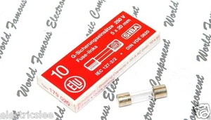 2pcs - ELU / SIBA  (F) 5A 250V 5x20mm Glass Fuse - For Audio - Picture 1 of 3