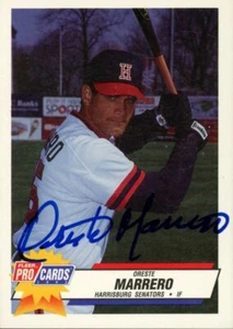 1994 Harrisburg Senators ORESTE MARRERO Signed Card autograph AUTO EXPOS DODGERS - Picture 1 of 1