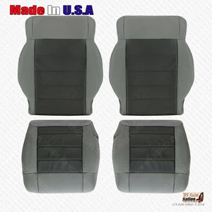 2007 - 2010 Fits Jeep Wrangler Unlimited Sport Driver Passenger Cloth Cover Gray - Picture 1 of 21
