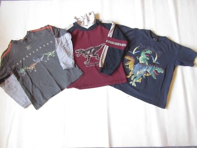 Boys Dinosaur Shirts Size 7 Set of 3 - Long sleeve, T-shirt and Sweatshirt  - Image 1 of 4