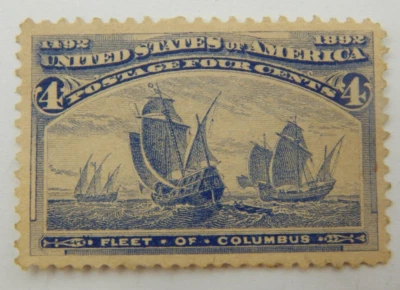 US Stamps Scott #233 4c Columbian Expo Issue Mint - F - No Gum - Image 1 of 2