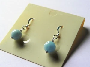 Aquamarin Sterling Silber Ohrhänger - Bild 1 von 3