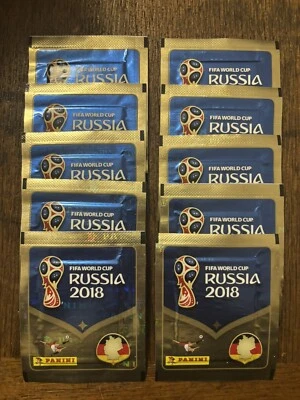 Lotto di n. 10 Bustine Wc Russia 2018 panini - Immagine 1 di 2