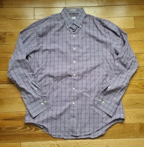 Peter Millar Crown Comfort Magenta Check Long Sleeve Shirt Men's Size XL - Picture 1 of 7