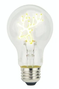 TCP LED Bulb 1.5W 15W EQ A19 Medium E26 Base Christmas Reindeer FSA19REINDEERBD - Picture 1 of 9