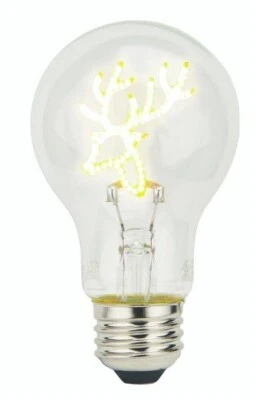 TCP LED Bulb 1.5W 15W EQ A19 Medium E26 Base Christmas Reindeer FSA19REINDEERBD - Image 1 of 4