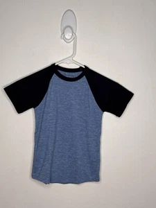 Crewcuts Raglan Active Shirt Boys Size XS 4-5 Blue Short Sleeve - Picture 1 of 4