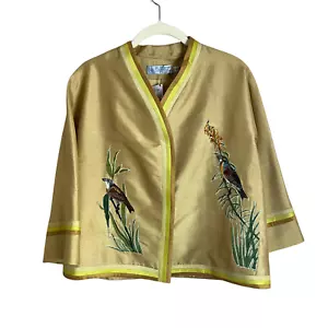 Support Foundation Thai Vintage Seidenjacke Gr. S goldbestickt Königin Sirikit - Bild 1 von 8