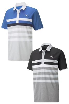 Puma Herren MATTR One Way Poloshirt, schwarz/grau oder blau/weiß, NEU