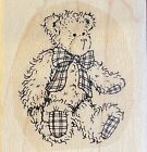 Ret Stampin' Up Wood Mounted Rubber Stamp - Teddy Bear
