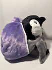 12" Sea World Flip-Out Pillow (Hideaway Penguin) Purple Zip-Up Plush Animal