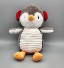 Spark Create Imagine Penguin Plush Rattle Crinkle Earmuffs Stuffed Animal Ribbed