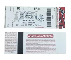 Logan O’Hoppe Signed Autographed 2023 Rookie Season Full Ticket Stub LA Angels - Picture 1 of 1
