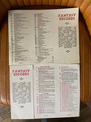TWO FANTASY RECORDS CATALOGS BROCHURE PAMPLET VINYL RECORD ALBUM 1960 & 1962 !! - Image 1 of 2